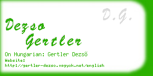 dezso gertler business card